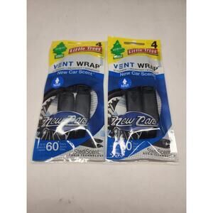 2 Pack of Little Trees Air Freshener Vent Wrap New Car Scent (8 Fresheners)